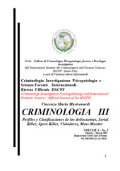 Fascículo, Criminologia Investigazione Psicopatologia e Scienze Forensi Internazionali : rivista ufficiale IISCPF : 3, 1, 2011, Vincenzo Mastronardi
