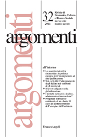 Fascicule, Argomenti : rivista di economia, cultura e ricerca sociale : 32, 2, 2011, Franco Angeli