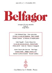 Issue, Belfagor : rassegna di varia umanità : LXVI, 5, 2011, L.S. Olschki