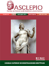 Issue, Asclepio : revista de historia de la medicina y de la ciencia : LXIII, 1, 2011, CSIC, Consejo Superior de Investigaciones Científicas