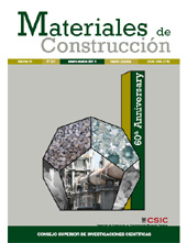 Issue, Materiales de construcción : 73, 349, 1, 2023, CSIC, Consejo Superior de Investigaciones Científicas