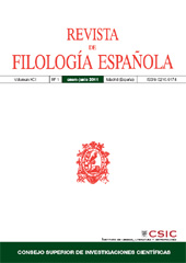 Issue, Revista de filología española : CIII, 1, 2023, CSIC, Consejo Superior de Investigaciones Científicas