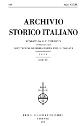 Fascicolo, Archivio storico italiano : 630, 4, 2011, L.S. Olschki