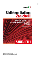 E-book, Saggio sopra gli errori popolari degli antichi, Leopardi, Giacomo, Zanichelli