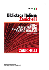 E-book, Storia dell'astronomia dalla sua origine fino all'anno MDCCCXIII, Leopardi, Giacomo, Zanichelli