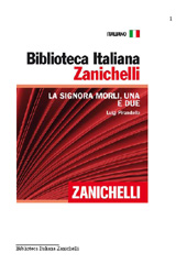 E-book, La signora Morli, una e due, Pirandello, Luigi, Zanichelli
