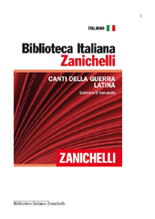 E-book, Canti della guerra latina, Zanichelli