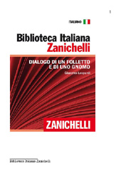 E-book, Dialogo di un folletto e di uno gnomo, Leopardi, Giacomo, Zanichelli