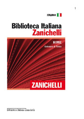 E-book, Rime, Tarsia, Galeazzo di., Zanichelli