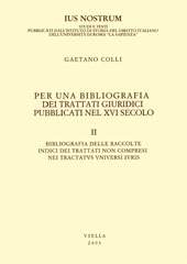 eBook, Per una bibliografia dei trattati giuridici pubblicati nel XVI secolo, Colli, Gaetano, Viella