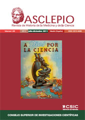 Fascicolo, Asclepio : revista de historia de la medicina y de la ciencia : LXIII, 2, 2011, CSIC, Consejo Superior de Investigaciones Científicas