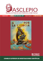 Heft, Asclepio : revista de historia de la medicina y de la ciencia : LXIII, 2, 2011, CSIC, Consejo Superior de Investigaciones Científicas