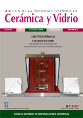 Fascicolo, Boletin de la sociedad española de cerámica y vidrio : 51, 1, 2012, CSIC, Consejo Superior de Investigaciones Científicas