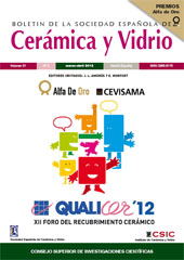 Issue, Boletin de la sociedad española de cerámica y vidrio : 51, 2, 2012, CSIC, Consejo Superior de Investigaciones Científicas