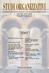 Artikel, Editoriale : Studi Organizzativi 2012 : a new beginning, Franco Angeli