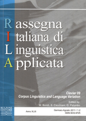 Fascicule, RILA : Rassegna Italiana di Linguistica Applicata : 1/2, 2011, Bulzoni