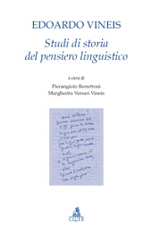 E-book, Studi di storia del pensiero linguistico, Vineis, Edoardo, CLUEB