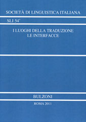 Chapitre, La traduzione dall'italiano alla Lingua dei Segni Italiana (LIS) : nuove prospettive di ricerca, Bulzoni