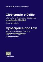 Fascículo, Ciberspazio e diritto : rivista internazionale di informatica giuridica : 12, 1, 2011, Enrico Mucchi Editore