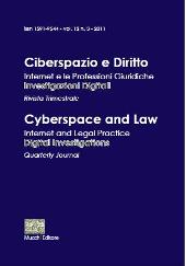 Issue, Ciberspazio e diritto : rivista internazionale di informatica giuridica : 12, 3, 2011, Enrico Mucchi Editore
