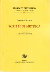 E-book, Scritti di metrica, Edizioni di storia e letteratura