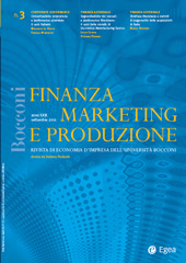 Fascicolo, Finanza, marketing e produzione : rivista di economia d'impresa dell'Università Bocconi : XXIX, 3, 2011, Egea