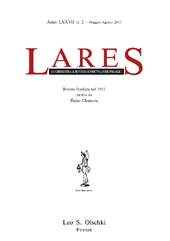 Fascicolo, Lares : rivista quadrimestrale di studi demo-etno-antropologici : LXXVII, 2, 2011, L.S. Olschki