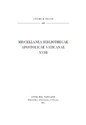 E-book, Miscellanea Bibliothecae Apostolicae Vaticanea XVIII, Biblioteca apostolica vaticana
