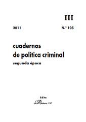 Issue, Cuadernos de Política Criminal : 105, III, 2011, Dykinson