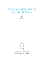 Issue, Italia medioevale e umanistica : LII, 2011, Antenore