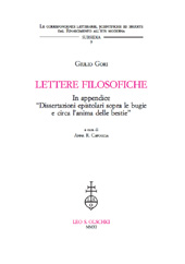 eBook, Lettere filosofiche : in appendice "Dissertazioni epistolari sopra le bugie e circa l'anima delle bestie", L.S. Olschki