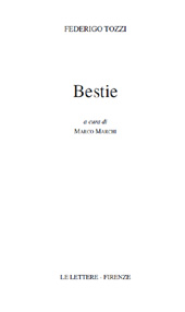 E-book, Bestie, Tozzi, Federigo, 1883-1920, Le Lettere