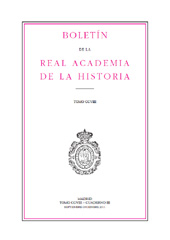Fascículo, Boletín de la Real Academia de la Historia : CCVIII, III, 2011, Real Academia de la Historia