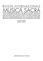 Fascículo, Rivista internazionale di musica sacra : XXXII, 1/2, 2011, Libreria musicale italiana