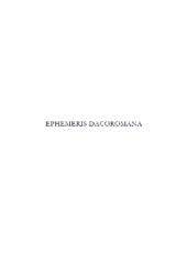 Issue, Ephemeris dacoromana : annuario della scuola romena di Roma : XV, 2013, Accademia di Romania