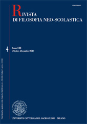 Issue, Rivista di filosofia neoscolastica : 4, 2011, Vita e Pensiero