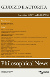 Fascicule, Philosophical news : 3, 2, 2011, Mimesis Edizioni