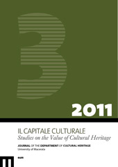 Heft, Il capitale culturale : studies on the value of cultural heritage : 3, 2, 2011, EUM-Edizioni Università di Macerata