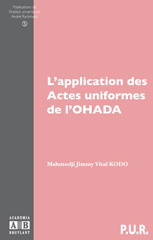 eBook, L'application des actes uniformes de l'OHADA, Academia