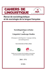 E-book, Sociolinguistique urbaine et Linguistic Landscape Studies : Maquages et plurilinguisme / Language markin and multilingualism, EME éditions