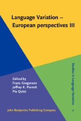E-book, Language Variation : European perspectives III, John Benjamins Publishing Company