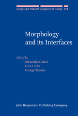 E-book, Morphology and its Interfaces, John Benjamins Publishing Company
