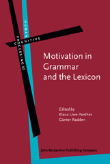E-book, Motivation in Grammar and the Lexicon, John Benjamins Publishing Company