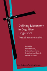 eBook, Defining Metonymy in Cognitive Linguistics, John Benjamins Publishing Company