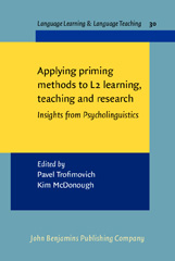 E-book, Applying priming methods to L2 learning, teaching and research, John Benjamins Publishing Company