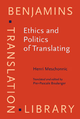 E-book, Ethics and Politics of Translating, Meschonnic, Henri, John Benjamins Publishing Company