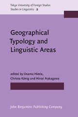 E-book, Geographical Typology and Linguistic Areas, John Benjamins Publishing Company