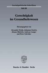 E-book, Gerechtigkeit im Gesundheitswesen., Duncker & Humblot