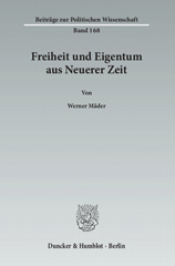 E-book, Freiheit und Eigentum aus Neuerer Zeit., Duncker & Humblot