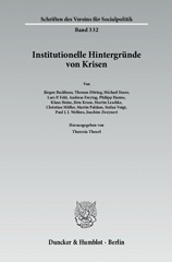 E-book, Institutionelle Hintergründe von Krisen., Duncker & Humblot